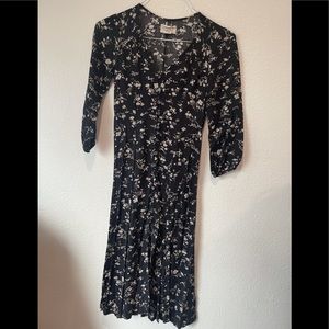 Ralph Lauren Black white floral dress